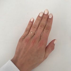 Authentic Djula 18k Yellow Gold Diamond Chain Ring